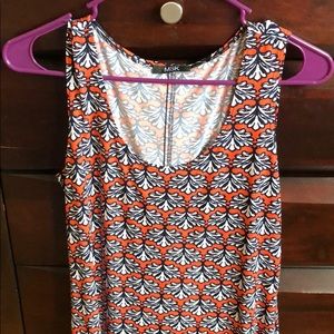 Orange patterned dress